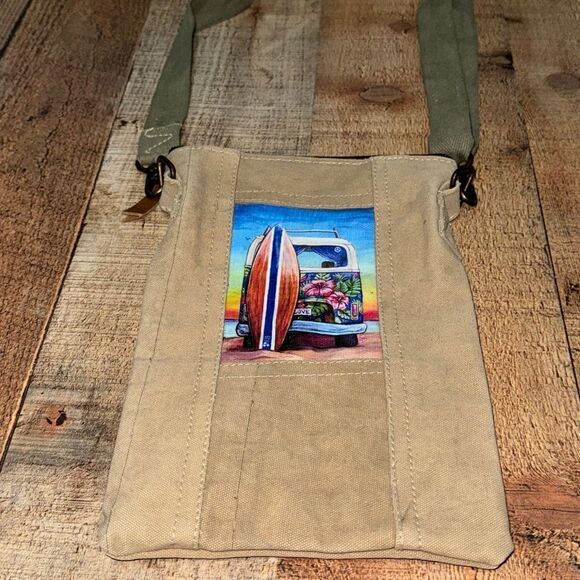 Vintage Addiction Purse/Bag Crossbody Summer Lovin Tent Recycled Military Tents - Picture 12 of 13